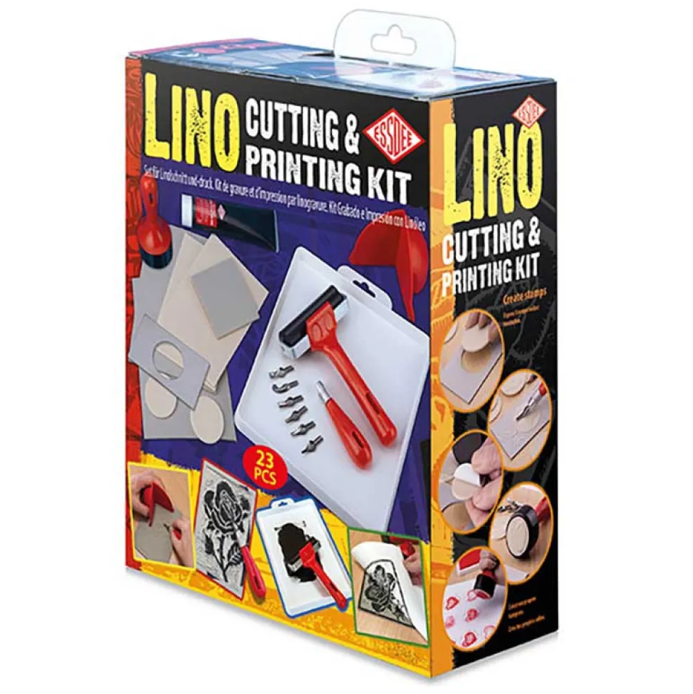 Essdee Zestaw do linorytu Lino Cutting & Printing Kit - - 23 szt.