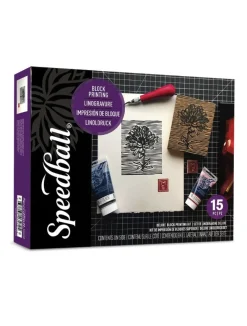 Speedball Zestaw do linorytu Water-Soluble Deluxe Kit - - 15 szt.
