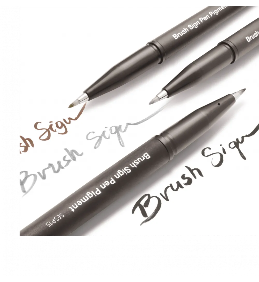 Pentel Zestaw do liternictwa Brush Sign - - Niezmywalne opowieści, 3 szt. > Pisaki Kaligraficzne