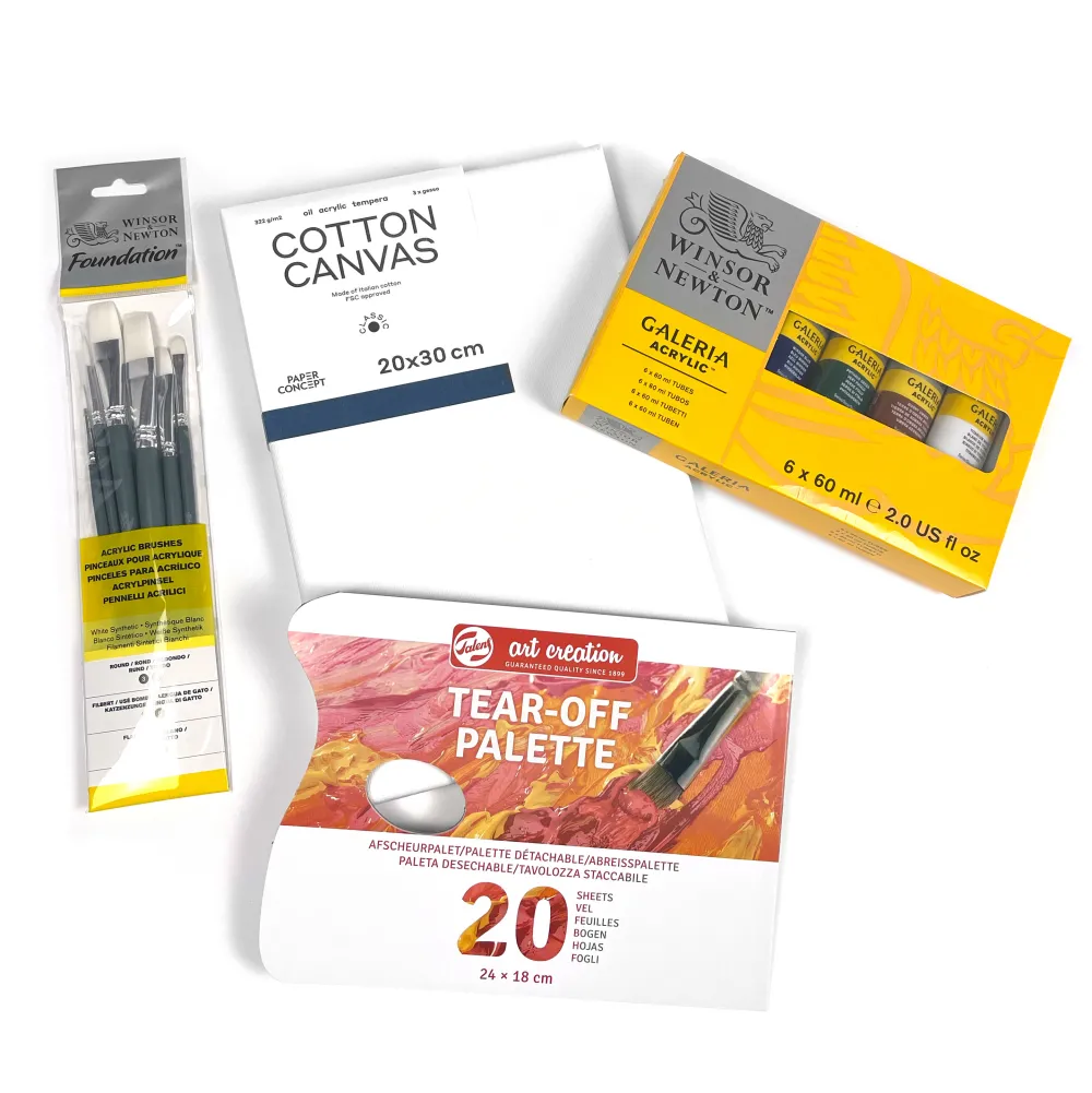 PaperConcept Zestaw do malarstwa akrylowego Acrylic Set - > Farby Akrylowe