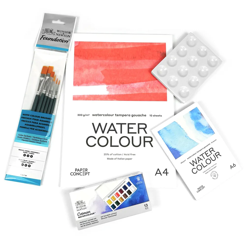 PaperConcept Zestaw do malarstwa akwarelowego Watercolour Set -