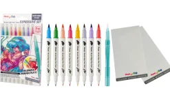 Pentel Zestaw do malowania Brush Sign Pen Twin Manga - - 8 szt.
