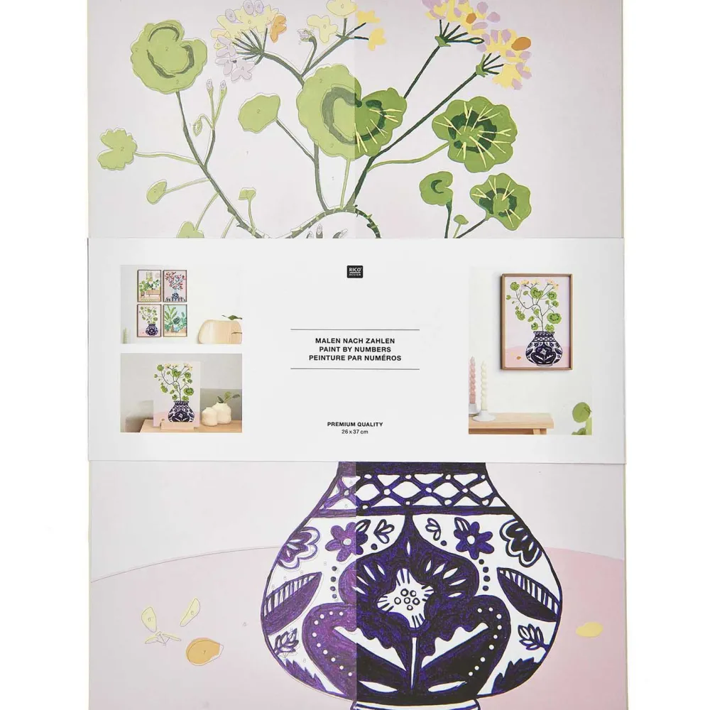 Rico Design Zestaw do malowania po numerach - - Geranium