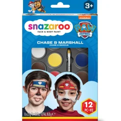 Snazaroo Zestaw do malowania twarzy Chase i Marshall - - 12 szt. > Farby Do Twarzy I Ciała