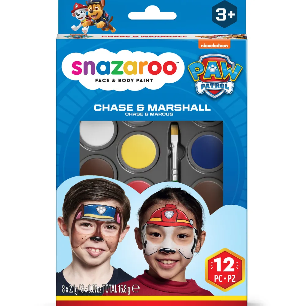 Snazaroo Zestaw do malowania twarzy Chase i Marshall - - 12 szt. > Farby Do Twarzy I Ciała