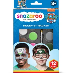 Snazaroo Zestaw do malowania twarzy Rocky i Tracker - - 12 szt. > Farby Do Twarzy I Ciała