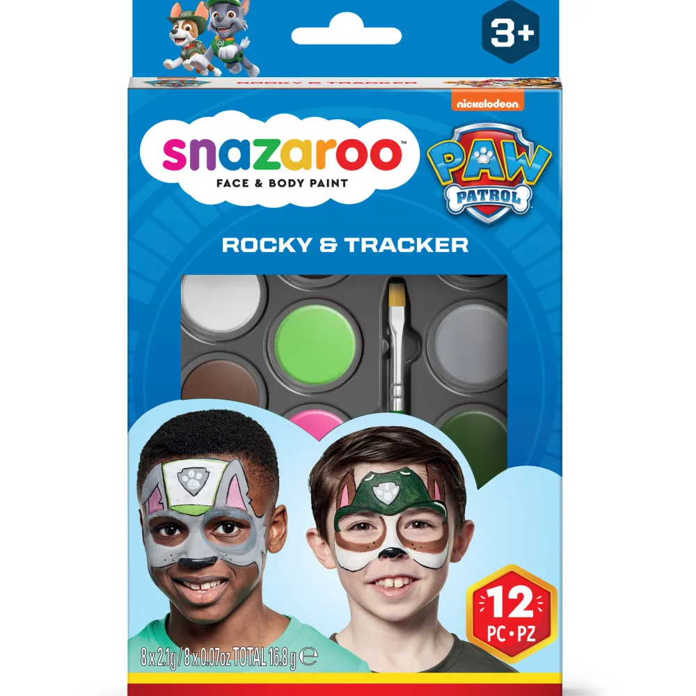 Snazaroo Zestaw do malowania twarzy Rocky i Tracker - - 12 szt. > Farby Do Twarzy I Ciała