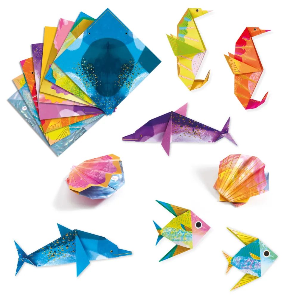 Djeco Zestaw do origami - - Morskie zwierzęta, 24 szt. > Papier Origami