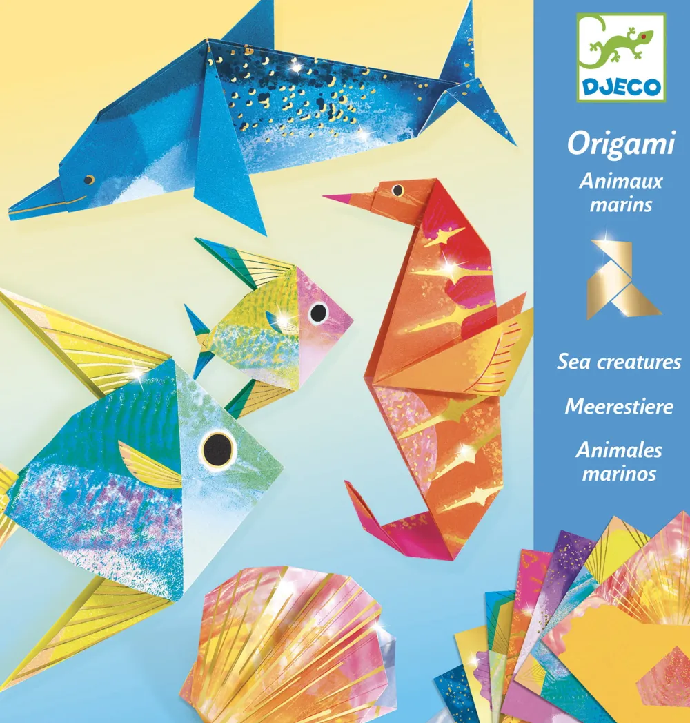 Djeco Zestaw do origami - - Morskie zwierzęta, 24 szt. > Papier Origami