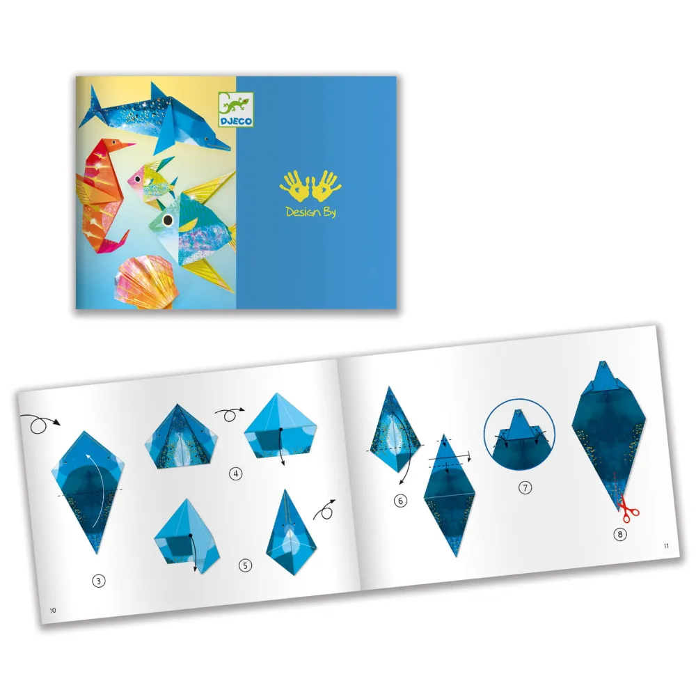 Djeco Zestaw do origami - - Morskie zwierzęta, 24 szt. > Papier Origami