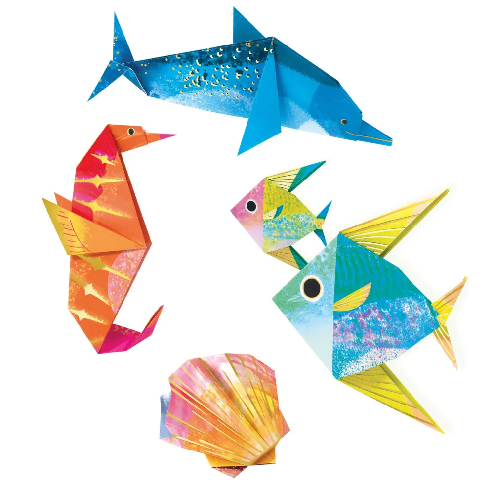 Djeco Zestaw do origami - - Morskie zwierzęta, 24 szt. > Papier Origami