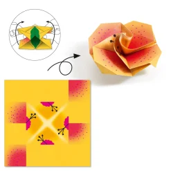 Djeco Zestaw do origami - - Tropiki neonowe, 24 szt.