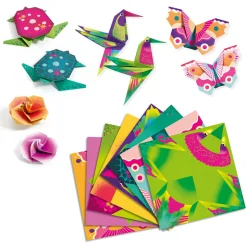 Djeco Zestaw do origami - - Tropiki neonowe, 24 szt.