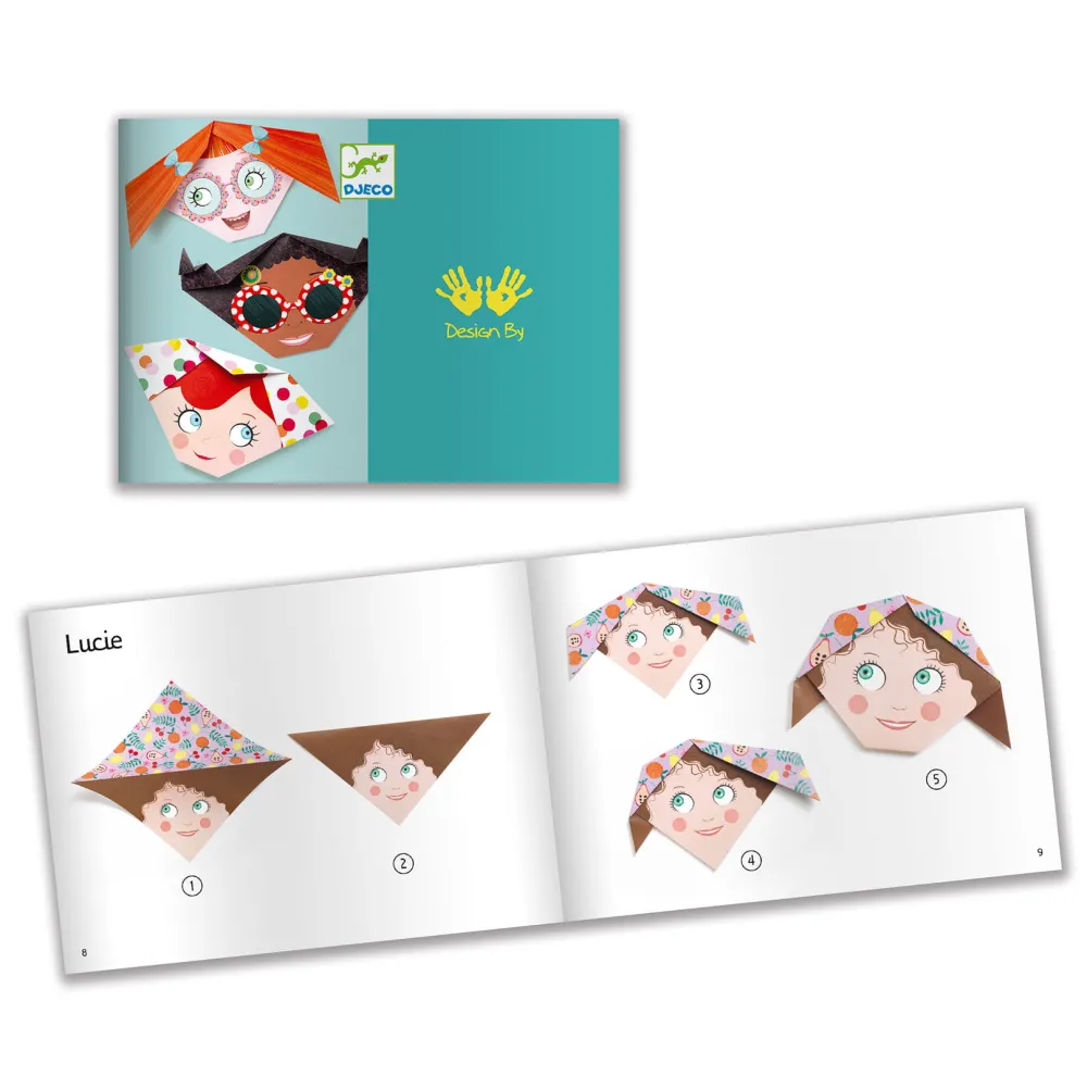 Djeco Zestaw do origami - - Wesołe twarze, 24 szt. > Papier Origami