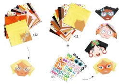 Djeco Zestaw do origami - - Wesołe twarze, 24 szt. ><noscript><img width=