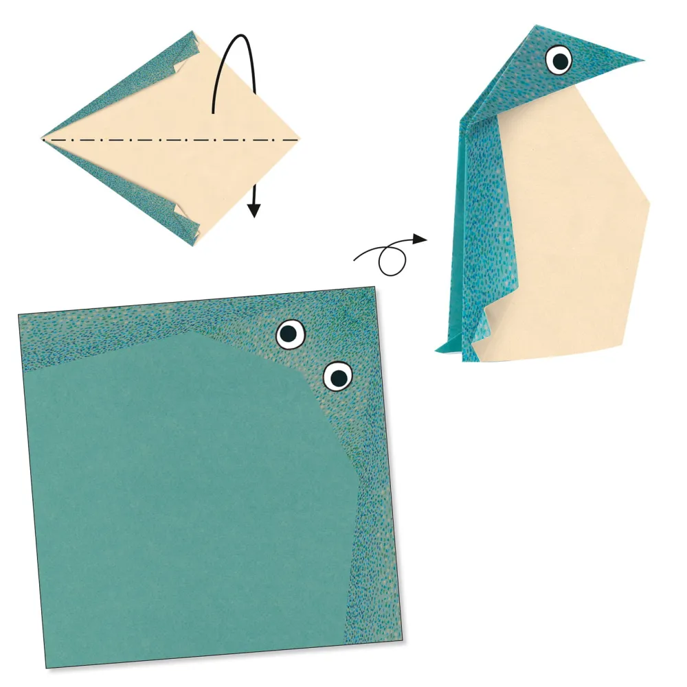 Djeco Zestaw do origami - - Zwierzęta polarne, 24 szt. > Papier Origami