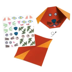 Djeco Zestaw do origami z naklejkami - - Zwierzaki