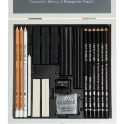 Cretacolor Zestaw do szkicowania Black & White Box - - 25 szt.