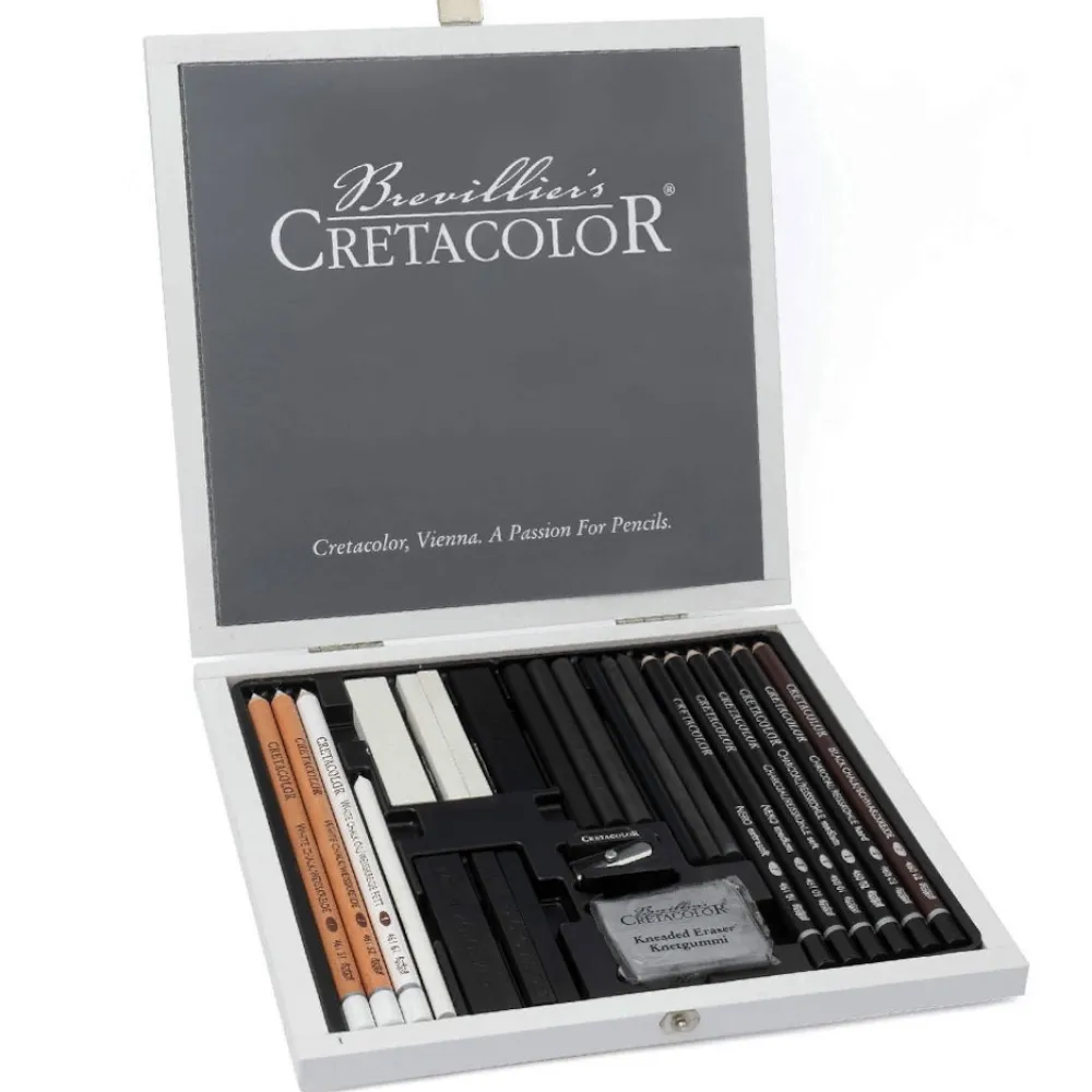 Cretacolor Zestaw do szkicowania Black & White Box - - 25 szt.