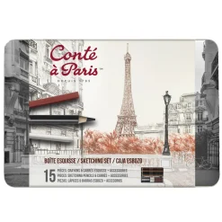 Conte a Paris Zestaw do szkicowania z akcesoriami - Conté à Paris - 15 szt.