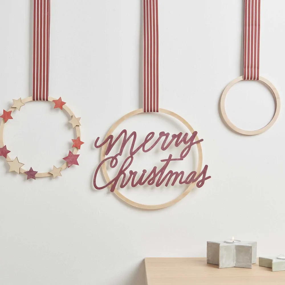 Rico Design Zestaw drewnianych obręczy - - 3 szt.