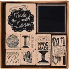 Rico Design Zestaw drewnianych stempli Handmade - Paper Poetry - 7 szt.