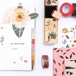 Rico Design Zestaw drewnianych stempli - Paper Poetry - kwiaty, 6 szt. > Tusze I Stemple