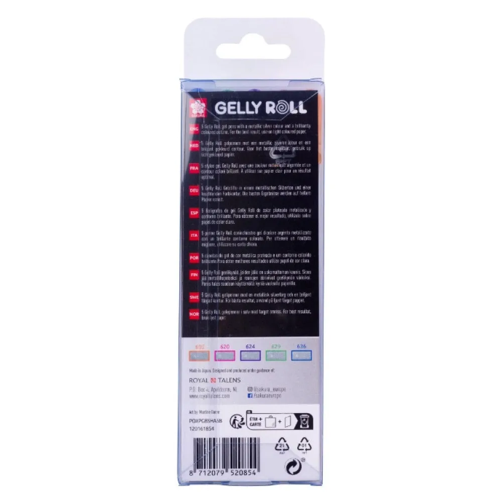 Sakura Zestaw długopisów żelowych Gelly Roll Gold Shadow - - 5 szt. > Długopisy Żelowe|Markery, Brushpeny I Pisaki
