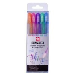Sakura Zestaw długopisów żelowych Gelly Roll Gold Shadow - - 5 szt. ><noscript><img width=