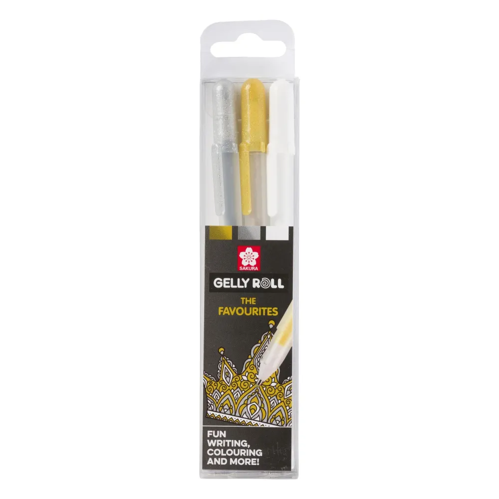 Sakura Zestaw długopisów żelowych Gelly Roll - - metaliczne, 3 szt. > Długopisy Żelowe|Markery, Brushpeny I Pisaki
