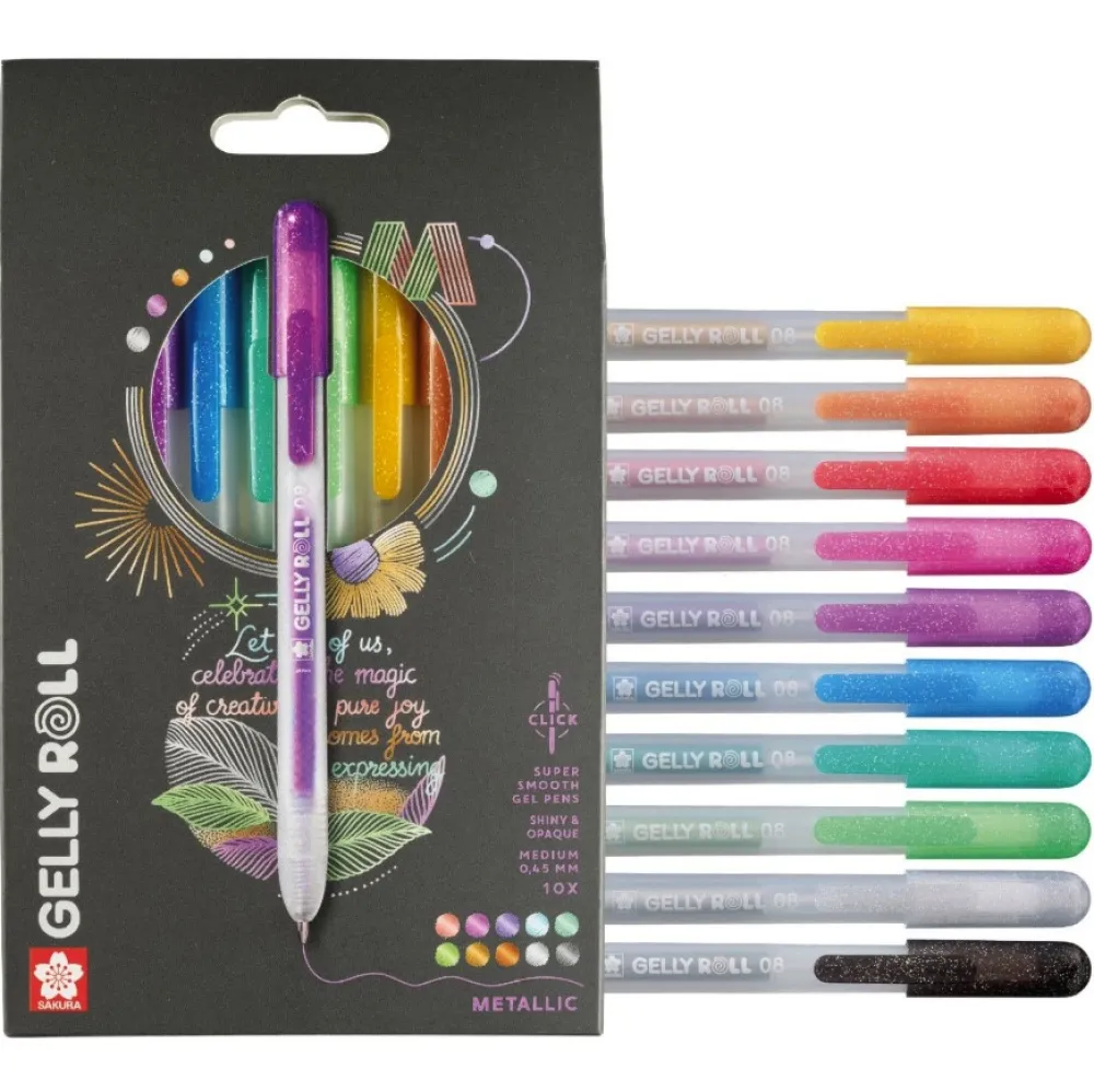 Sakura Zestaw długopisów żelowych Gelly Roll Stardust 3D - - 0,45 mm, 3 szt. > Długopisy Żelowe|Markery, Brushpeny I Pisaki