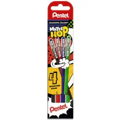 Pentel Zestaw długopisów żelowych Mattehop - - 4 kolory ><noscript><img width=
