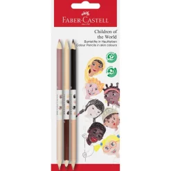 Faber-Castell Zestaw dwustronnych kredek Grip, edycja Children of the world - - 3 szt. > Dzieci Kredki Dla Dzieci