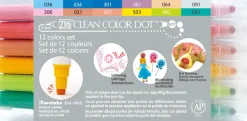 Kuretake Zestaw dwustronnych pisaków Zig Clean Color Dot - - 12 szt. ><noscript><img width=