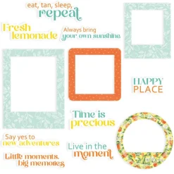 Piatek Trzynastego Zestaw elementów Frames and Words - Piątek Trzynastego - Fresh Lemonade 12 szt. > Papiery Do Scrapbookingu