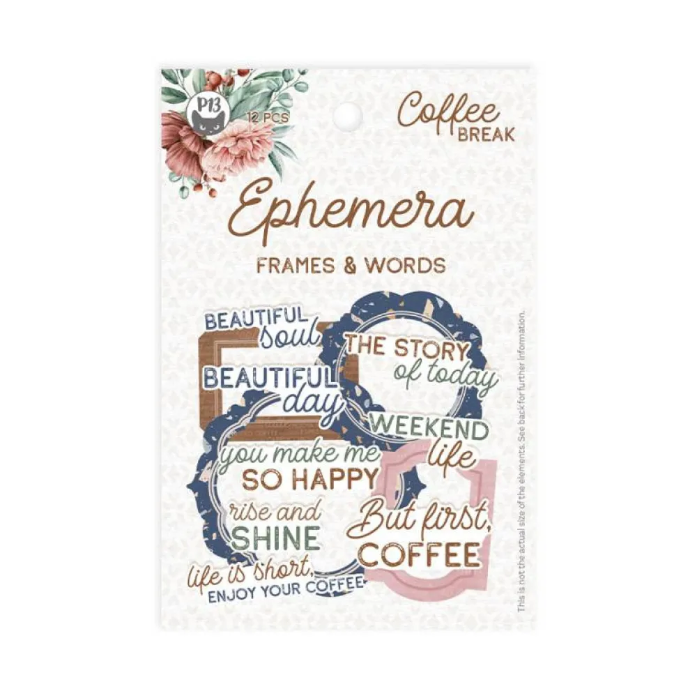 Piatek Trzynastego Zestaw elementów Frames & Words - Piątek Trzynastego - Coffee Break 12 szt.