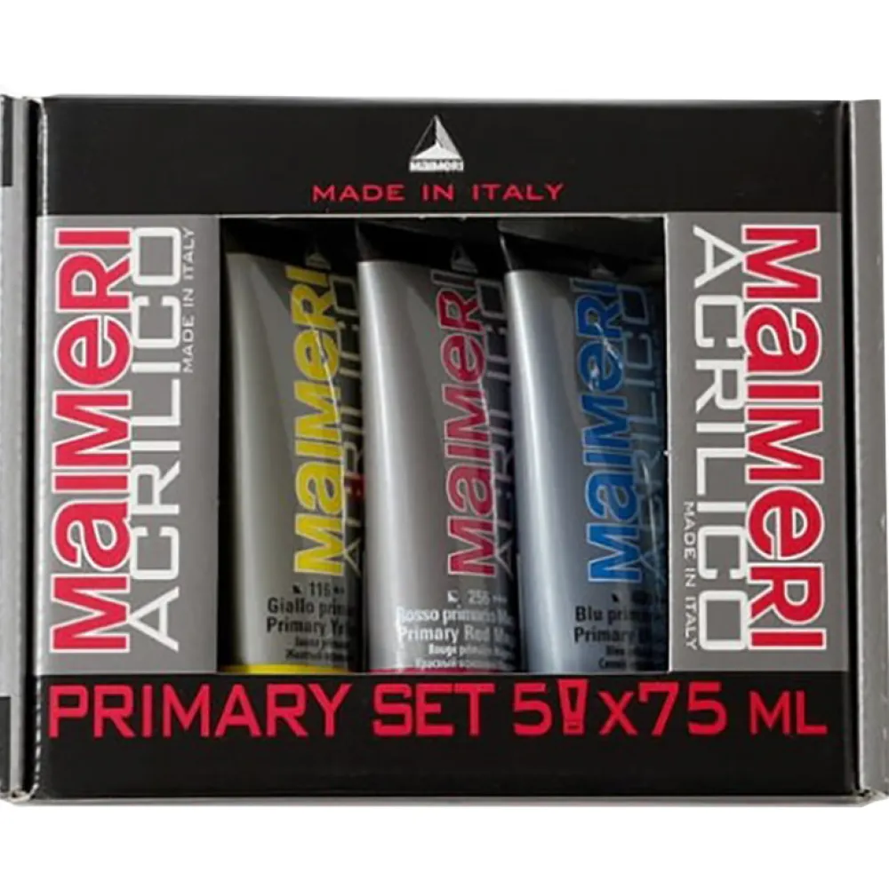 Maimeri Zestaw farb akrylowych Acrilico Primary - - 5 x 75 ml