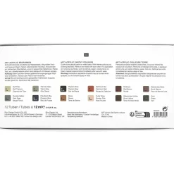 Rico Design Zestaw farb akrylowych ART Earthy Colors - - 12 kolorów x 12 ml > Farby Akrylowe