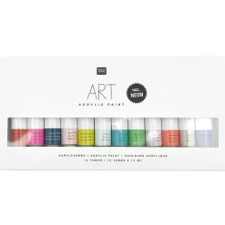 Rico Design Zestaw farb akrylowych ART Fashion - - 12 kolorów x 12 ml
