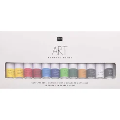 Rico Design Zestaw farb akrylowych ART - - 12 kolorów x 12 ml