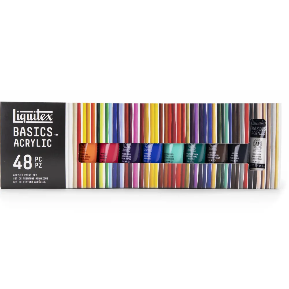 Liquitex Zestaw farb akrylowych Basics Acrylic - - 48 kolorów x 22 ml