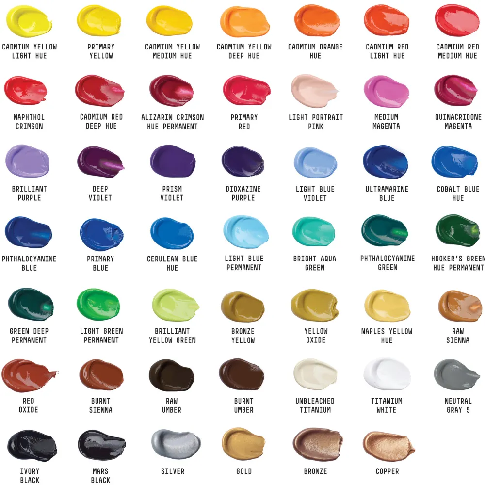Liquitex Zestaw farb akrylowych Basics Acrylic - - 48 kolorów x 22 ml