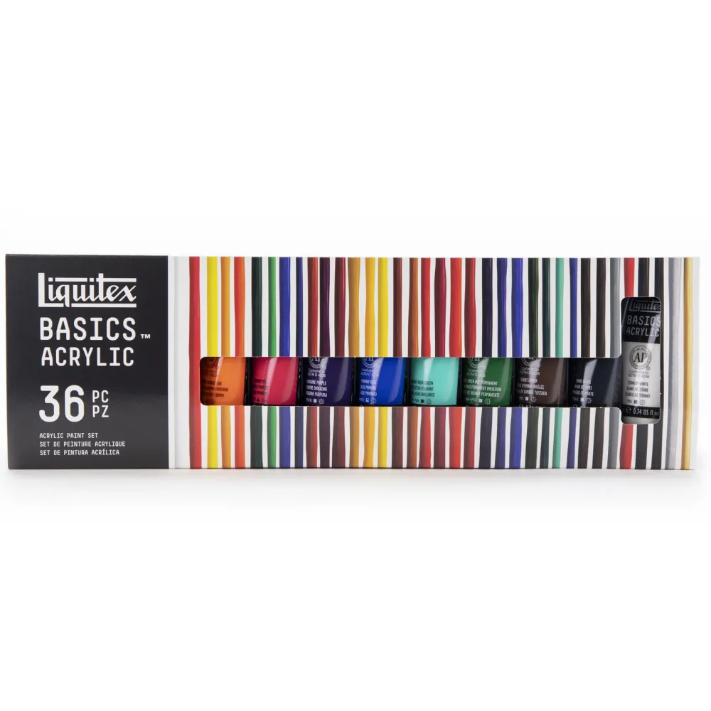 Liquitex Zestaw farb akrylowych Basics Acrylic - - 36 kolorów x 22 ml