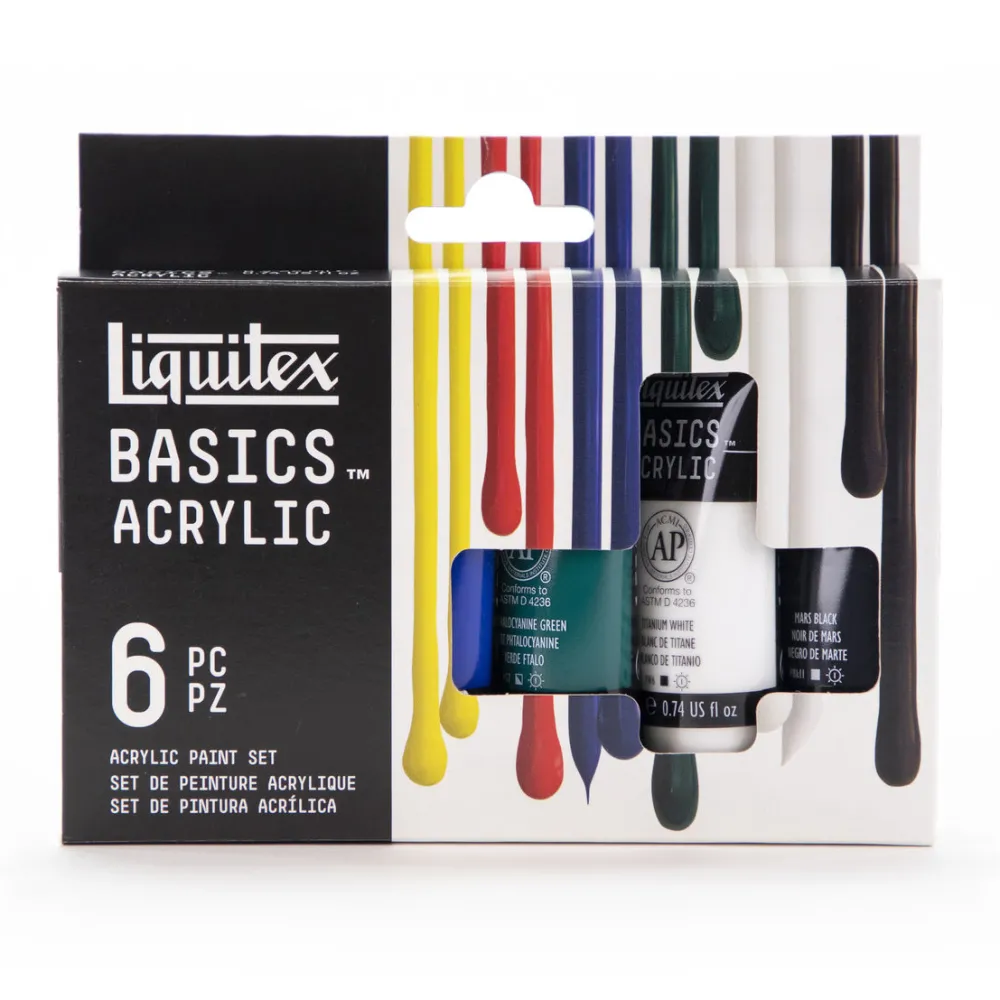 Liquitex Zestaw farb akrylowych Basics Acrylic - - 5 kolorów x 75 ml > Farby Akrylowe