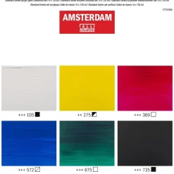 Amsterdam Zestaw farb akrylowych, Classroom - - 6 kolorów x 120 ml
