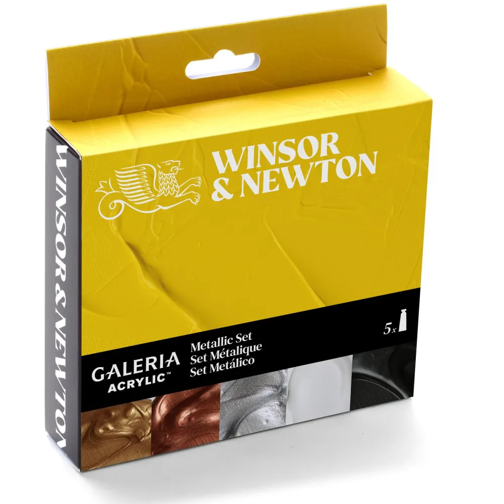 Winsor & Newton Zestaw farb akrylowych Galeria - - Metallic 6 szt.