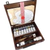 Renesans Zestaw farb akrylowych Maxi Acril w drewnianej walizce - - 9 kolorów x 60 ml