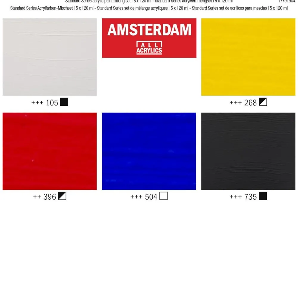 Amsterdam Zestaw farb akrylowych, Mixing - - 5 kolorów x 120 ml