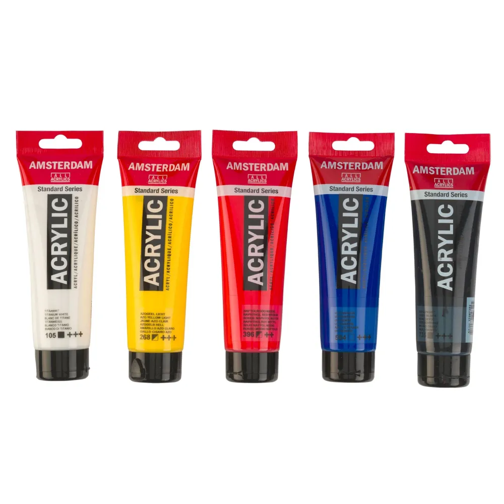 Amsterdam Zestaw farb akrylowych, Mixing - - 5 kolorów x 120 ml