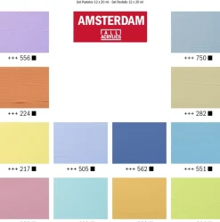 Amsterdam Zestaw farb akrylowych Pastel - - 12 x 20 ml ><noscript><img width=